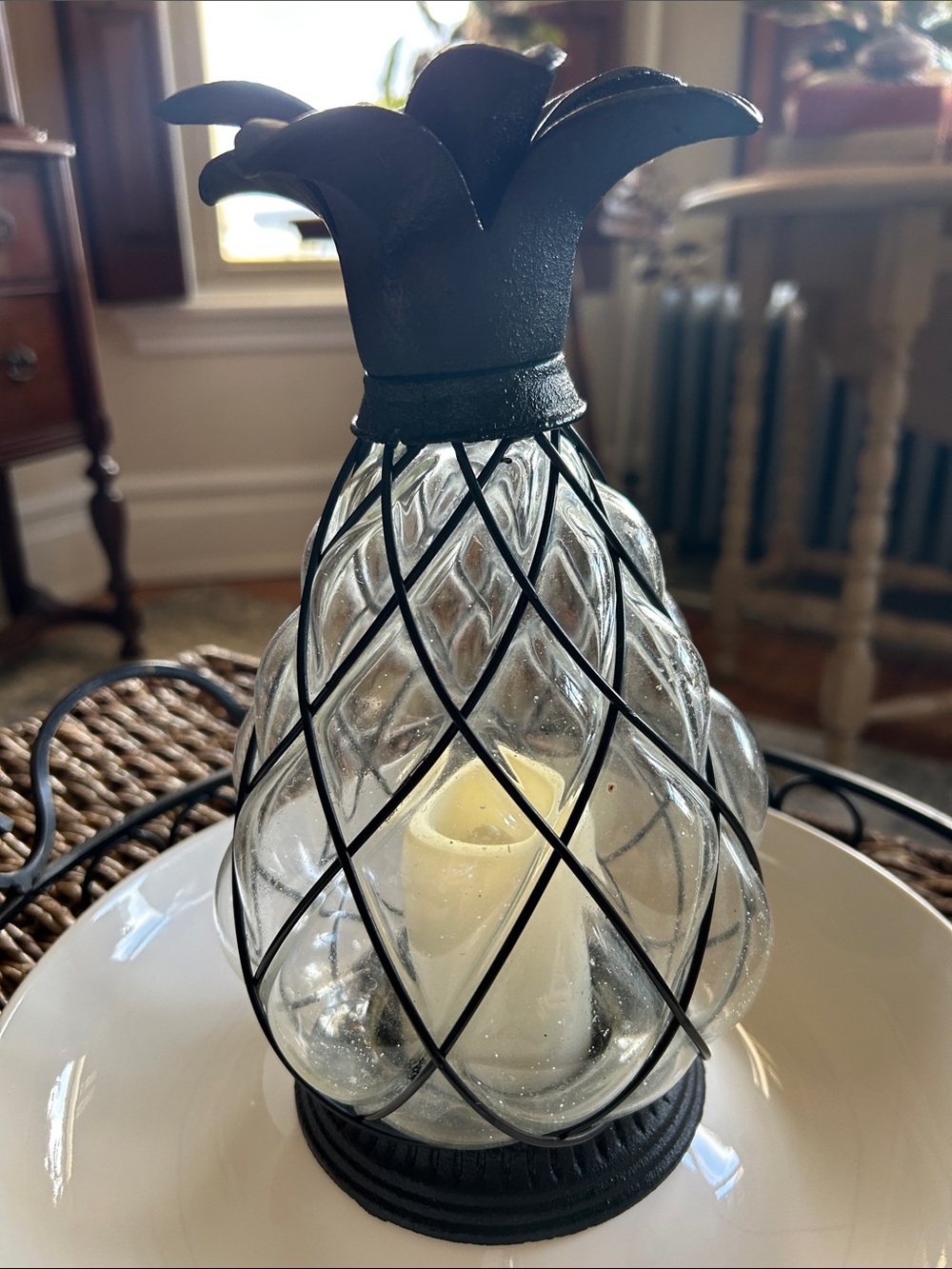 Pineapple Hurricane Lantern 10”